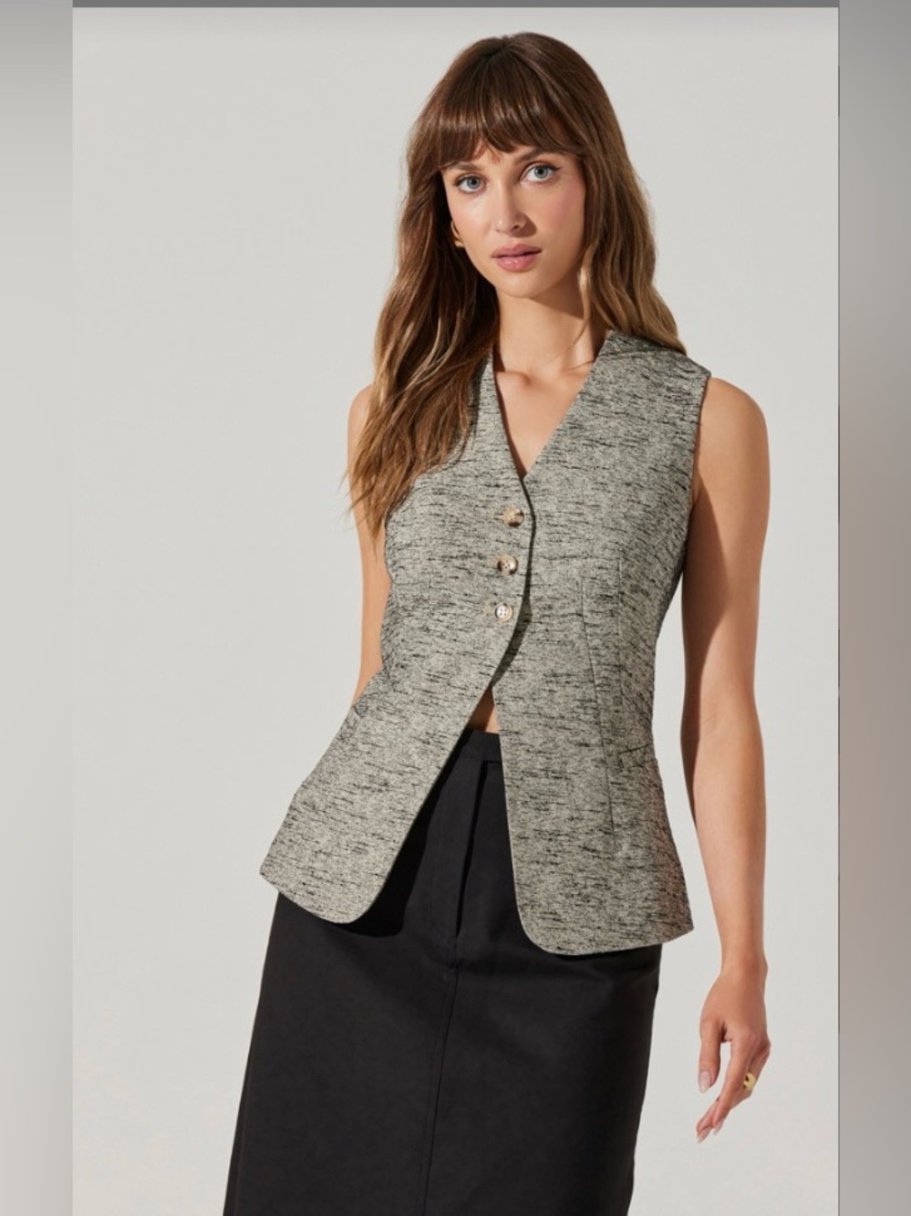 ASTR the LABEL Delphia textured woven vest